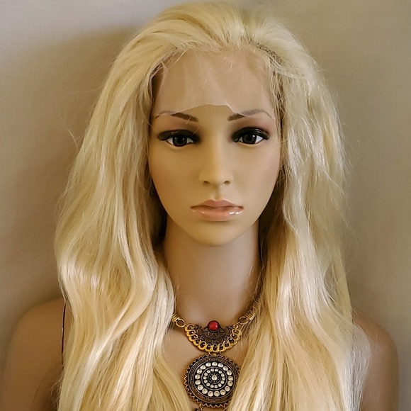 20″ Lace Front (13”x 4”) 100% Brazilian Human Hair Wigs # 613 Blonde